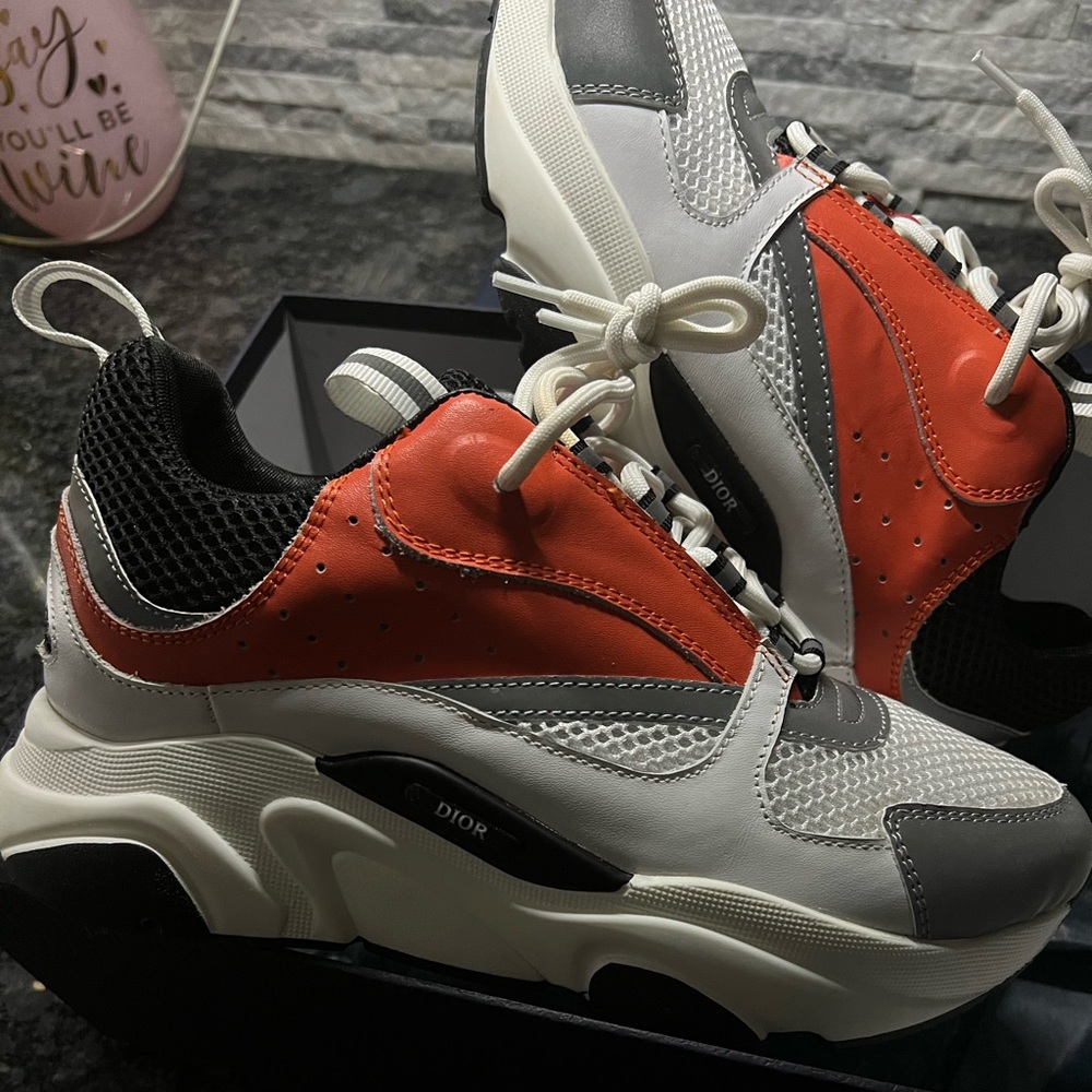(Dior b22) Orange, Black, & White.